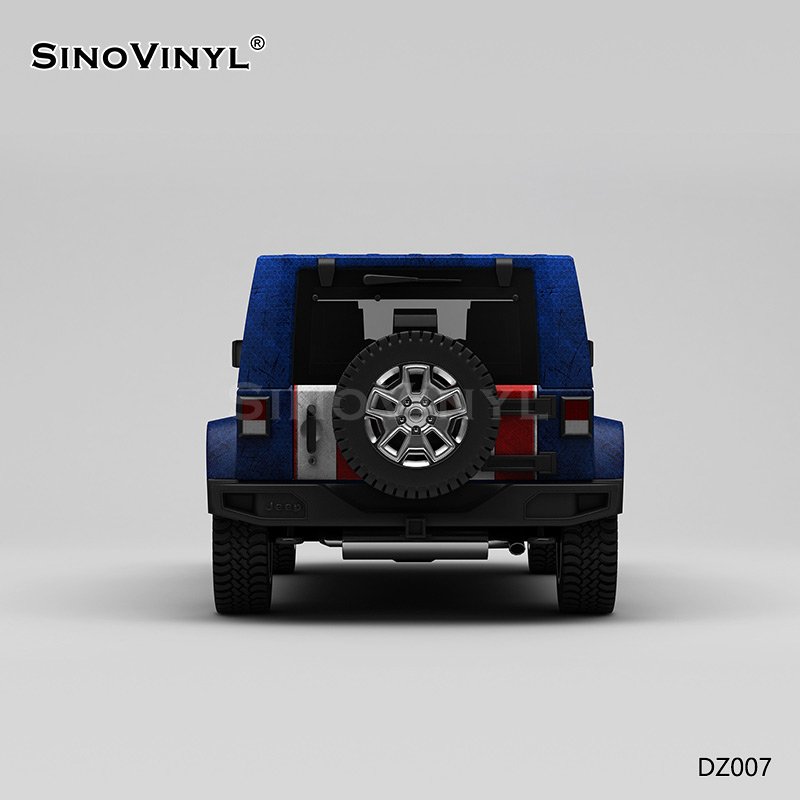 DZ007 Captain America Painting Customized Car Vinyl Wrap