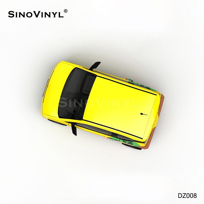 DZ008 Lemon Yellow Painting Customized Car Vinyl Wrap
