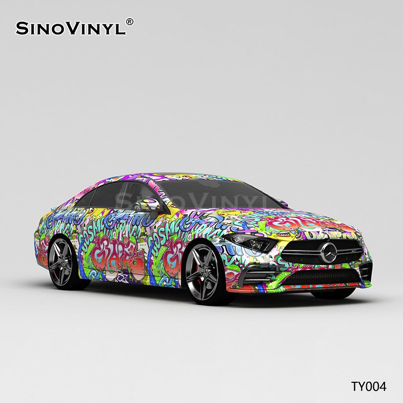 TY004 Letter Painting Customized Car Vinyl Wrap