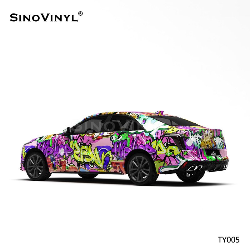 TY005 Letter Painting Printing Customized Car Vinyl Wrap