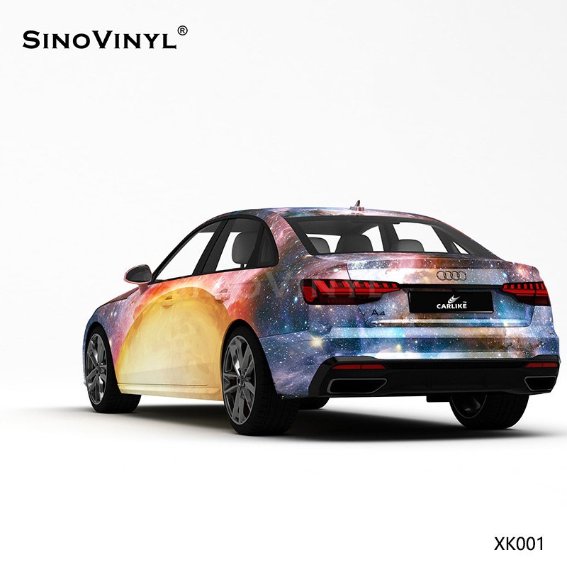 XK001 Bright Starry Sky Printing Customized Car Vinyl Wrap