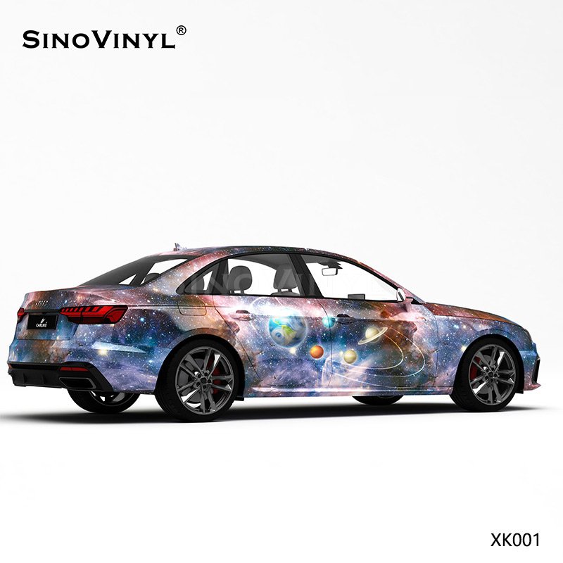 XK001 Bright Starry Sky Printing Customized Car Vinyl Wrap
