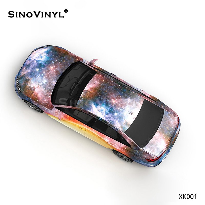 XK001 Bright Starry Sky Printing Customized Car Vinyl Wrap