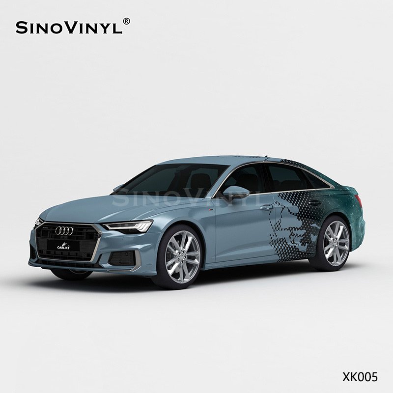 XK005 Grey Blue Starry Sky Customized Car Vinyl Wrap