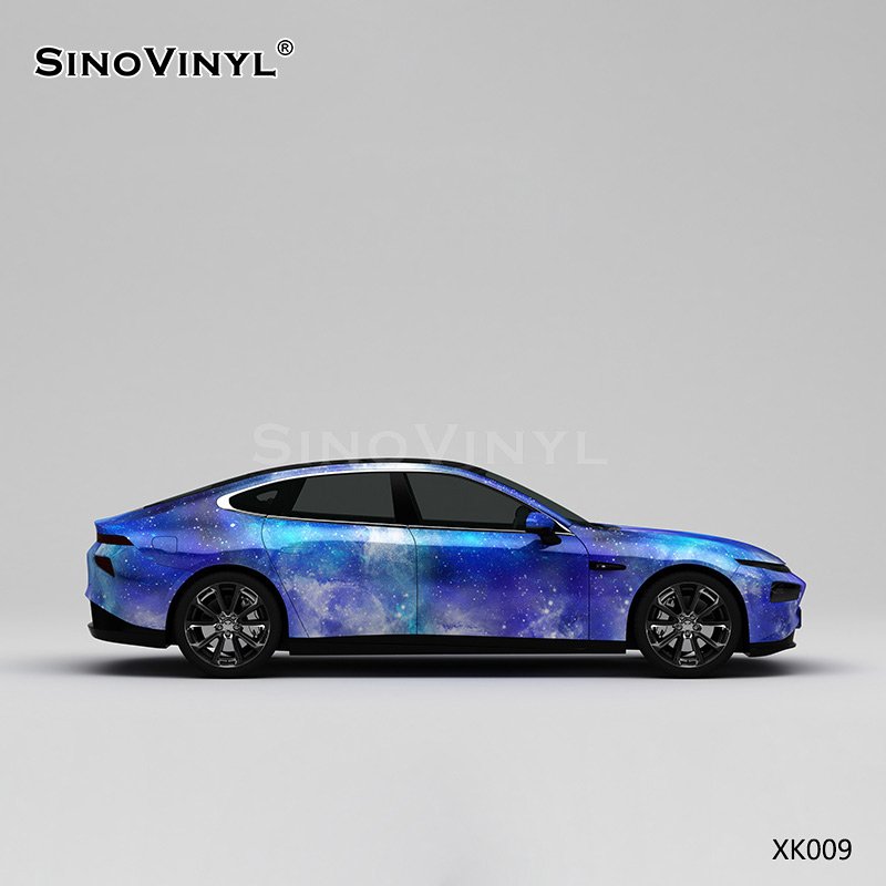 XK009 Blue Starry Sky Customized Car Vinyl Wrap