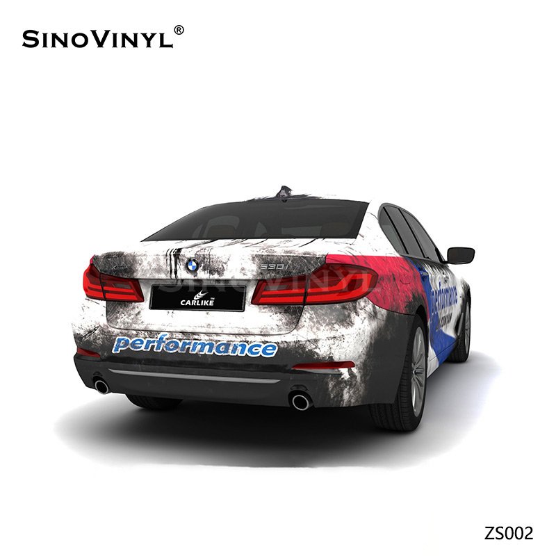 ZS002 Biochemical Police Customized Car Vinyl Wrap