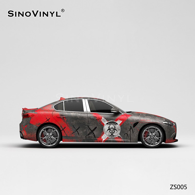 ZS005 Resident Evil Red Alert Customized Car Vinyl Wrap