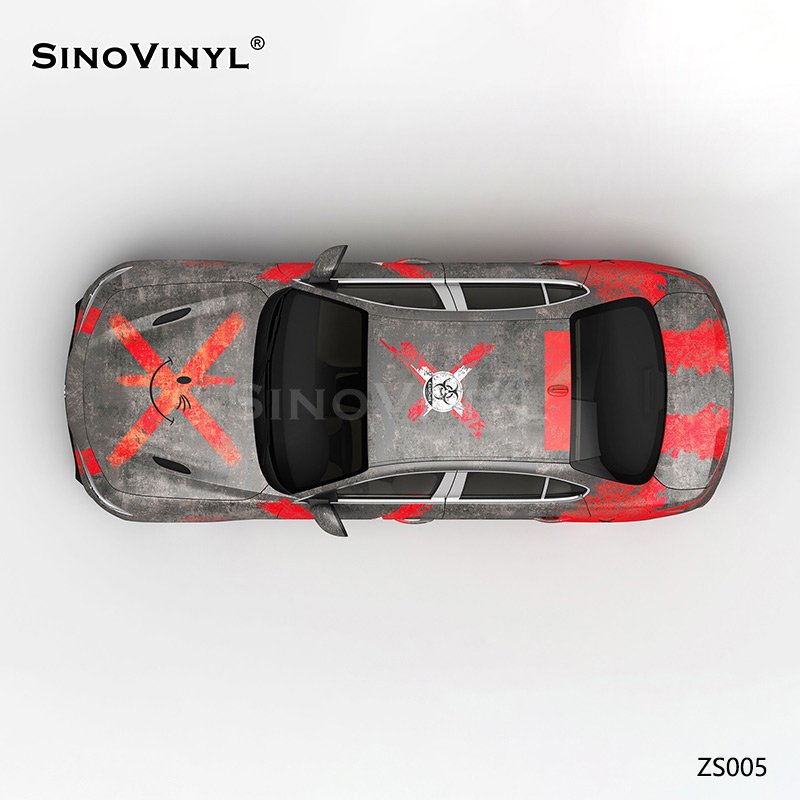 ZS005 Resident Evil Red Alert Customized Car Vinyl Wrap