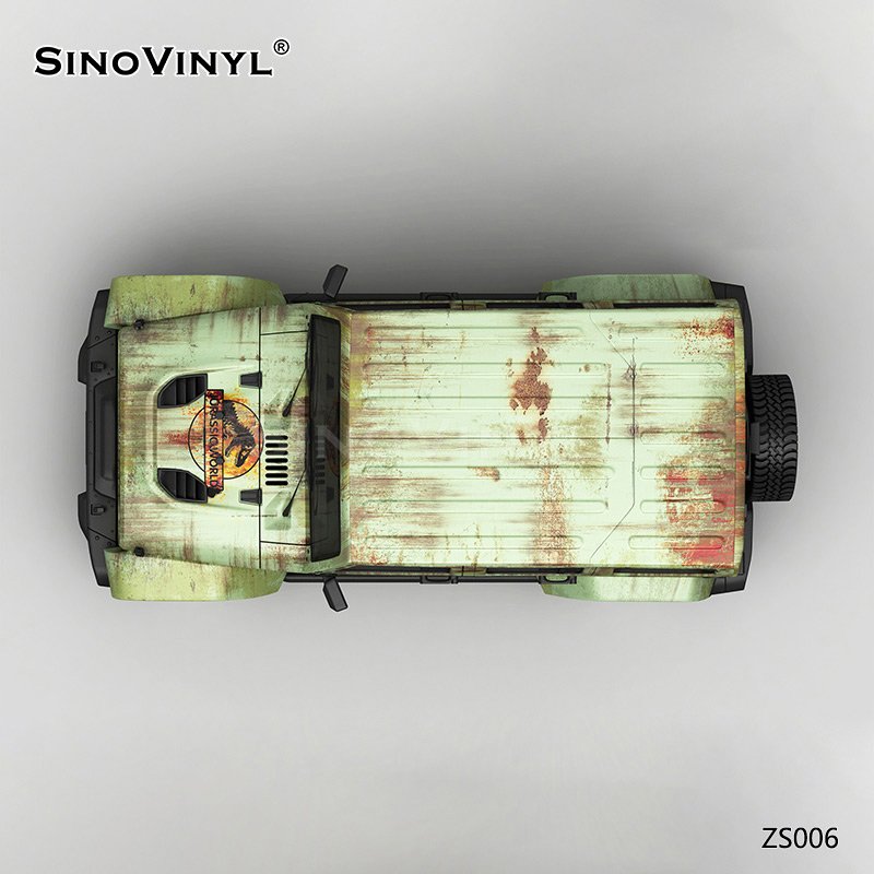 ZS006 Rusty Jurassic Printing Customized Car Vinyl Wrap