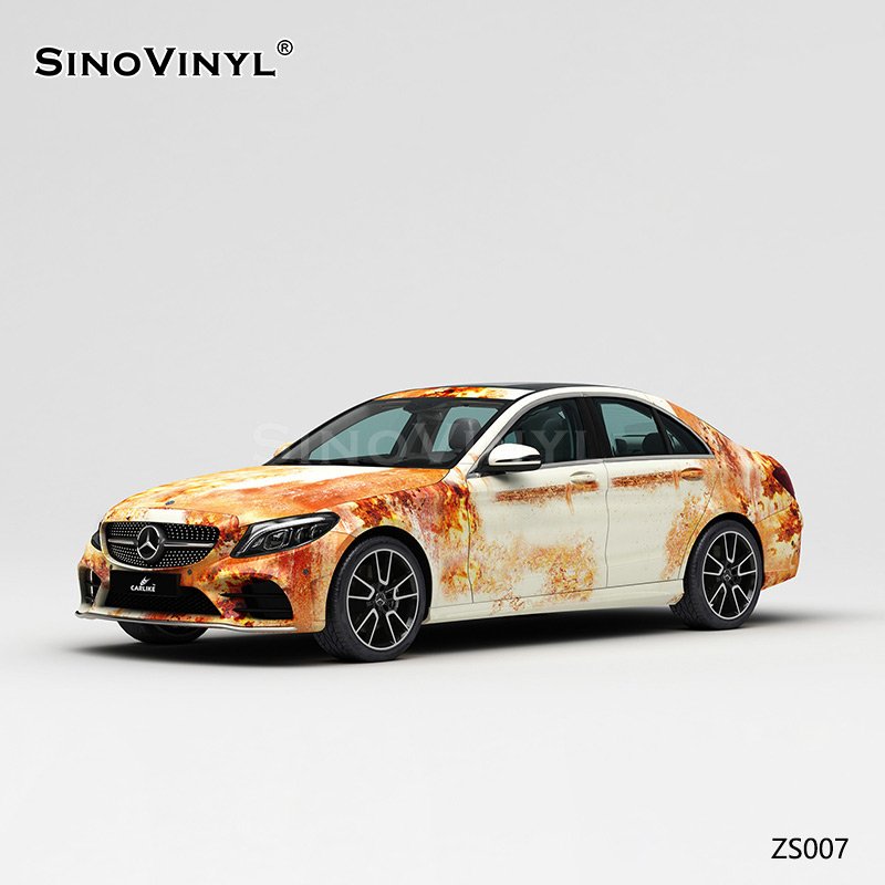 ZS007 Rust Painting Printing Customized Car Vinyl Wrap