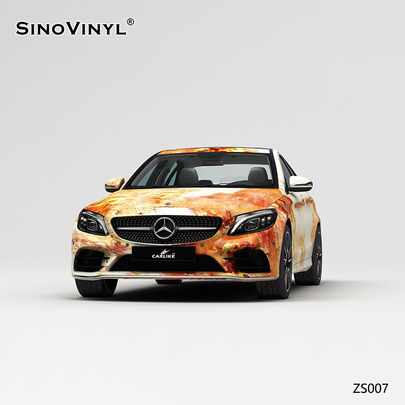 ZS007 Rust Painting Printing Customized Car Vinyl Wrap