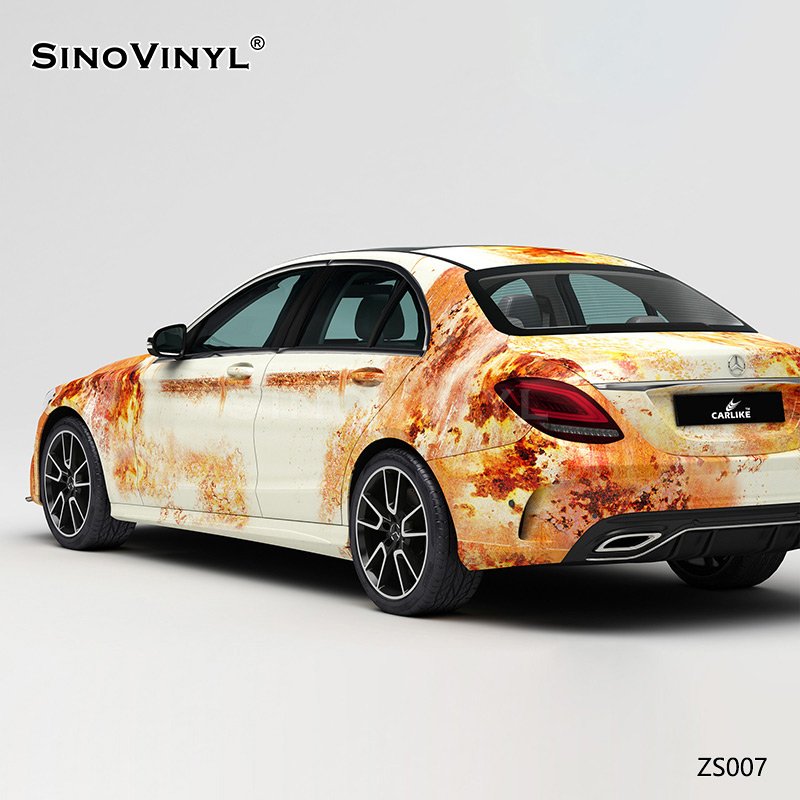 ZS007 Rust Painting Printing Customized Car Vinyl Wrap