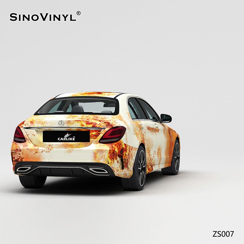 ZS007 Rust Painting Printing Customized Car Vinyl Wrap