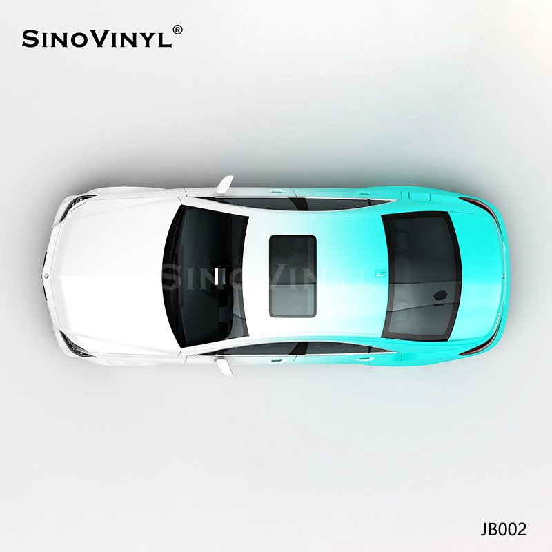 JB002 White To Tiffany Blue Printing Customized Car Color Change Paper