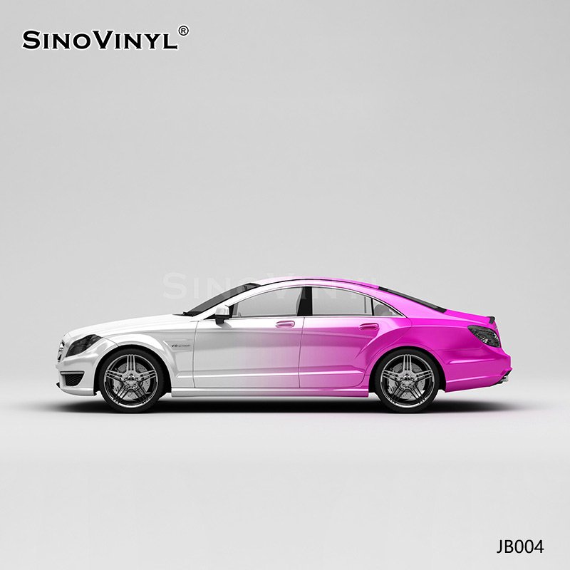 JB004 White To Rose Red Vinyl Sticker Material Self Adhesive Decorative Film