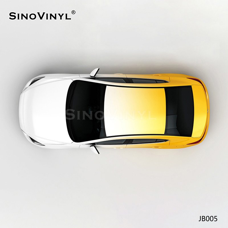 JB005 White-orange Gradient Vinyl Removable Color Change Car Wraps Vinyl