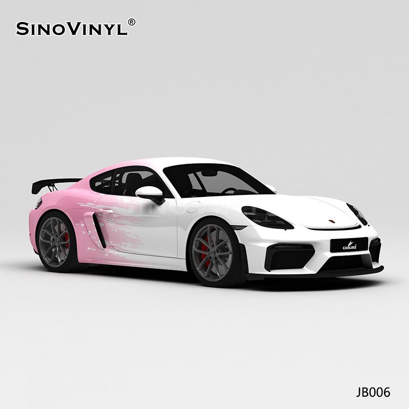 JB006 White Powder Splash Ink Gradient Self Adhesive Vinyl Sticker For Car