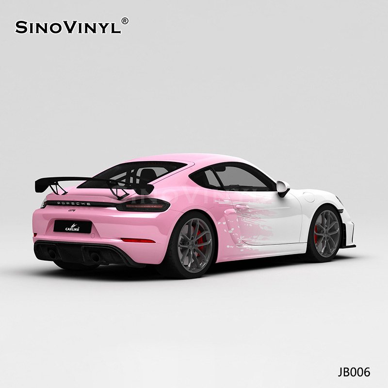 JB006 White Powder Splash Ink Gradient Self Adhesive Vinyl Sticker For Car