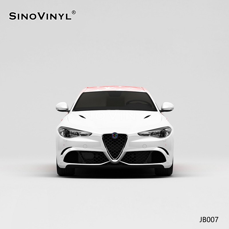 JB007 White And Red LV Gradient Car Sticker Wrap Car Wrap Bubble Free