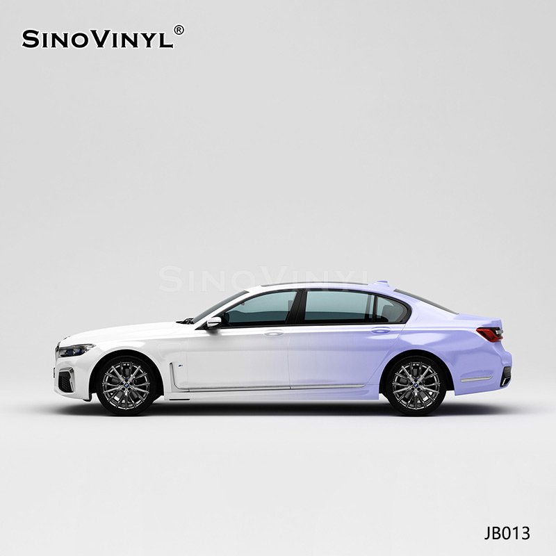 JB013 White And Purple Gradient Car Color Changing Sticker Printing Vehicle Sticker