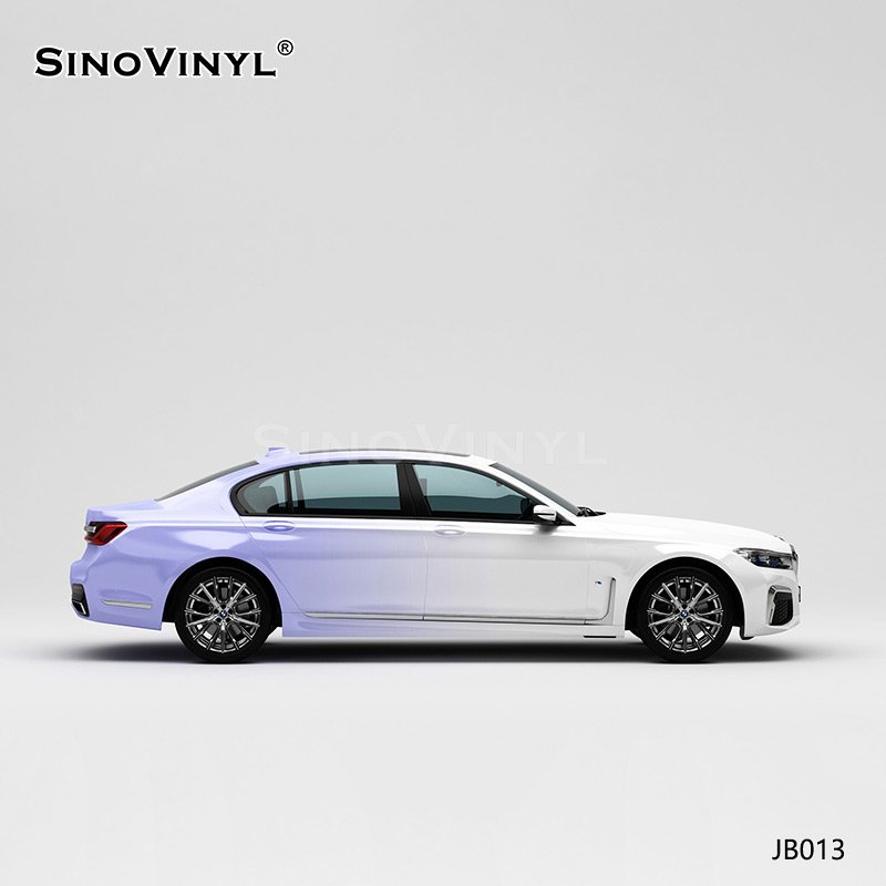 JB013 White And Purple Gradient Car Color Changing Sticker Printing Vehicle Sticker