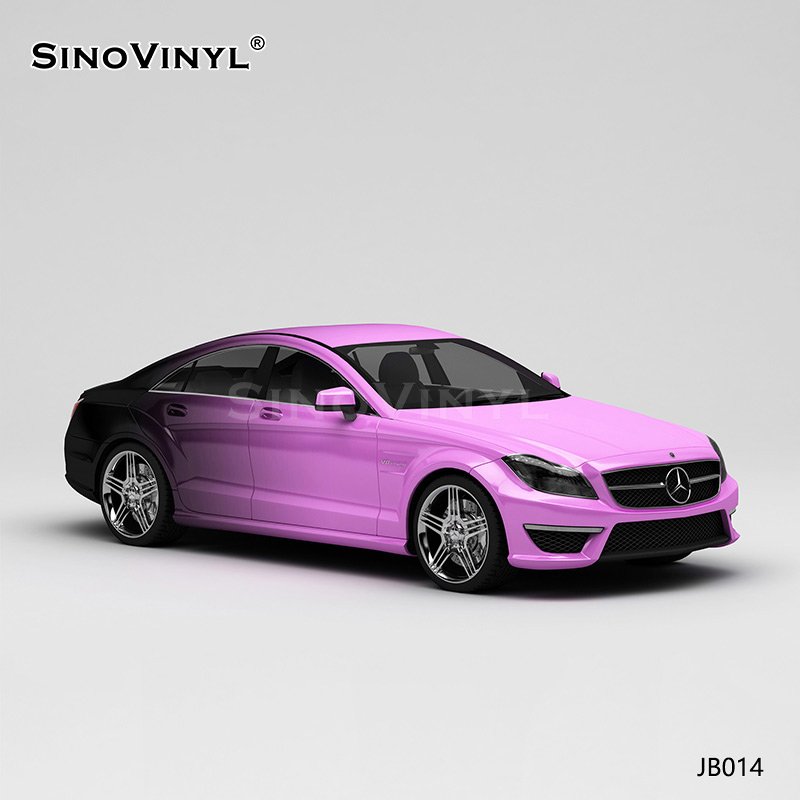 JB014 Ice Rose Powder Turns Black Printing Customized Vinyl Wrap For Cars