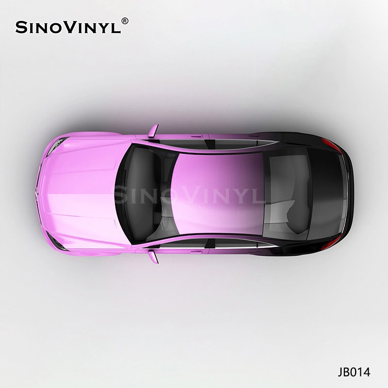 JB014 Ice Rose Powder Turns Black Printing Customized Vinyl Wrap For Cars