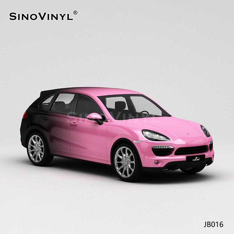 JB016 Pink And Black Gradient Self Adhesive PVC Sheet Printing Customized Film