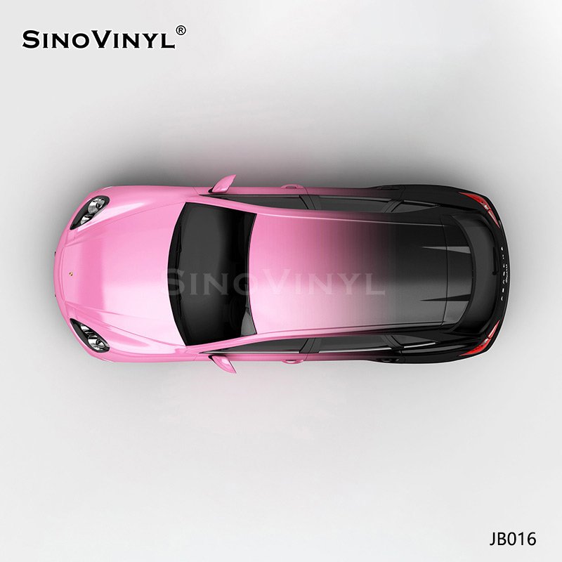 JB016 Pink And Black Gradient Self Adhesive PVC Sheet Printing Customized Film