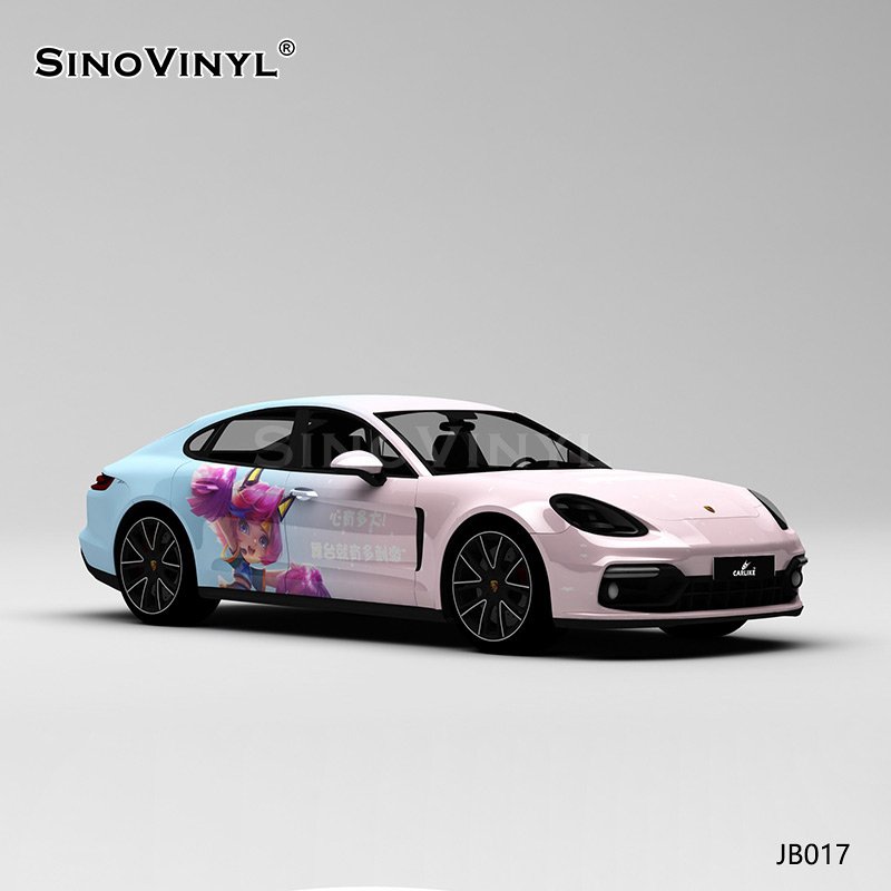 JB017 Pink Blue Ahn'Qiraj Gradient Vinyl Rolls Wholesale Customized PVC Vinyl Sticker