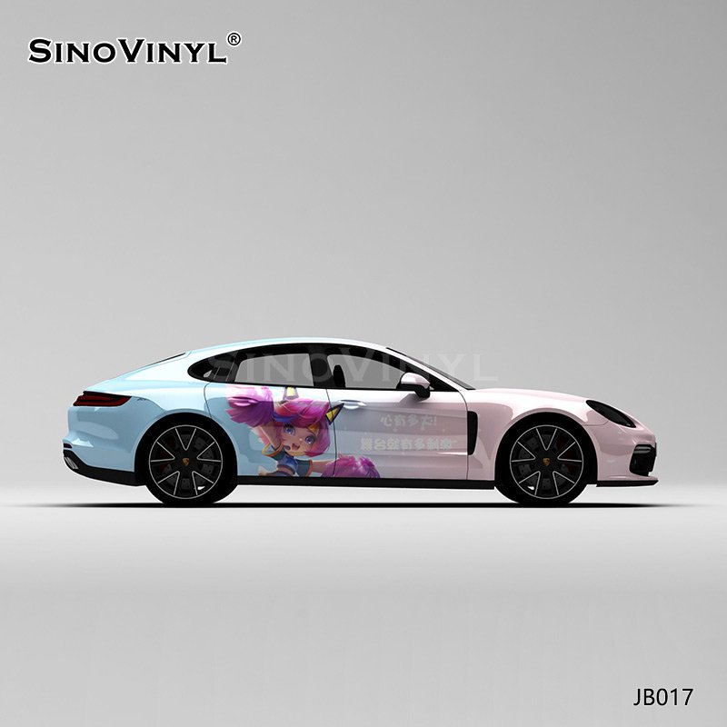 JB017 Pink Blue Ahn'Qiraj Gradient Vinyl Rolls Wholesale Customized PVC Vinyl Sticker