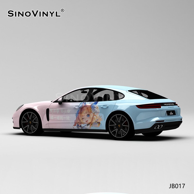 JB017 Pink Blue Ahn'Qiraj Gradient Vinyl Rolls Wholesale Customized PVC Vinyl Sticker