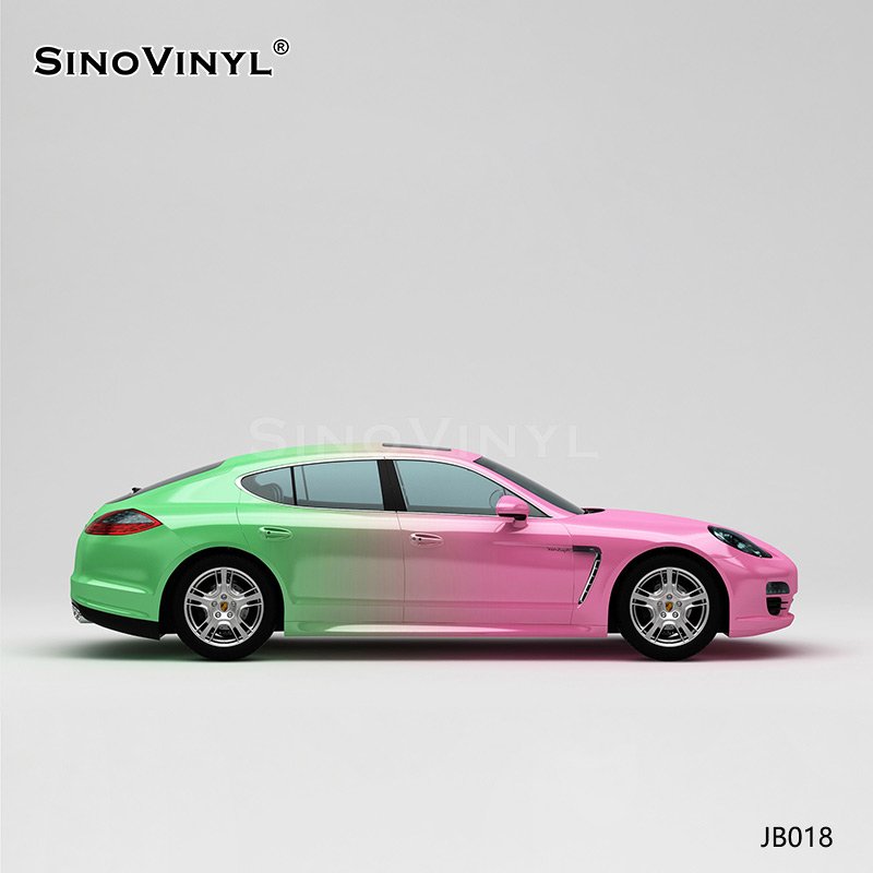 JB018 Pink Blue Gradient Sticker Wrap Printing Customized Blue Car Wrap Film