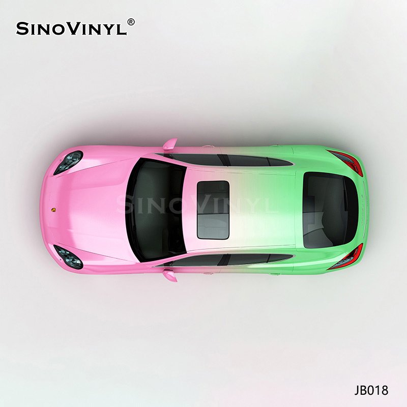 JB018 Pink Blue Gradient Sticker Wrap Printing Customized Blue Car Wrap Film