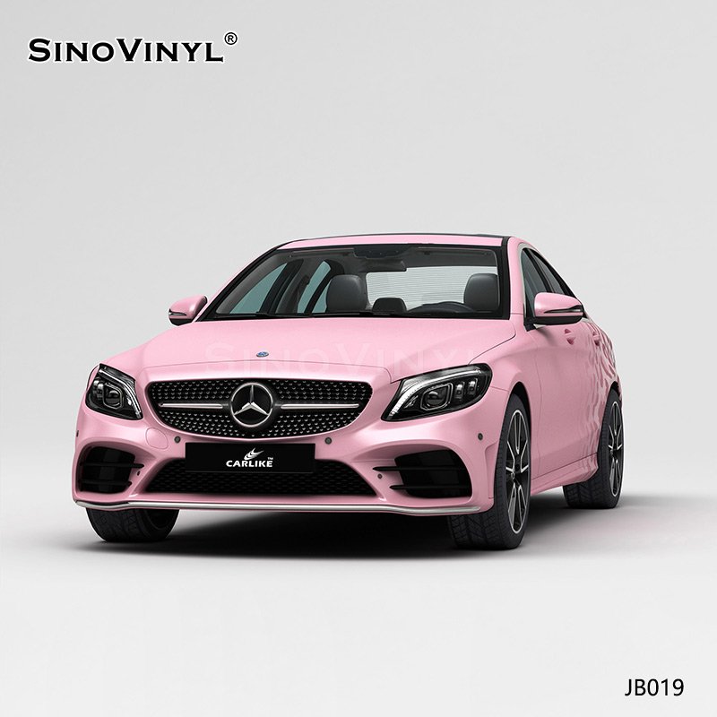 JB019 Pink Leopard Gradient Color Printing Car Wrap Film Customized Car Wrap