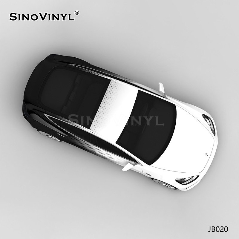 JB020 Black And White Dotted Oblique Point Gradient Customized Film Car Wrap