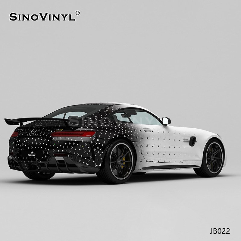 JB022 Black And White Star Gradient Customized Self Adhesive Decorative Film