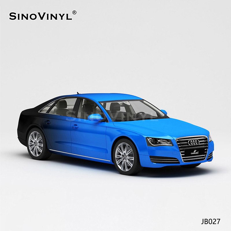 JB027 Black And Blue Gradient Car Sticker Wrap Printing Customized Vinyl Film