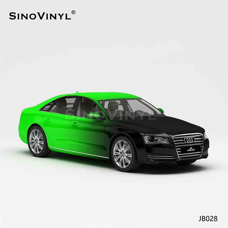 JB028 Black And Green Gradient Glossy Vinyl Printing PVC Film For Car Wrap Vinyl