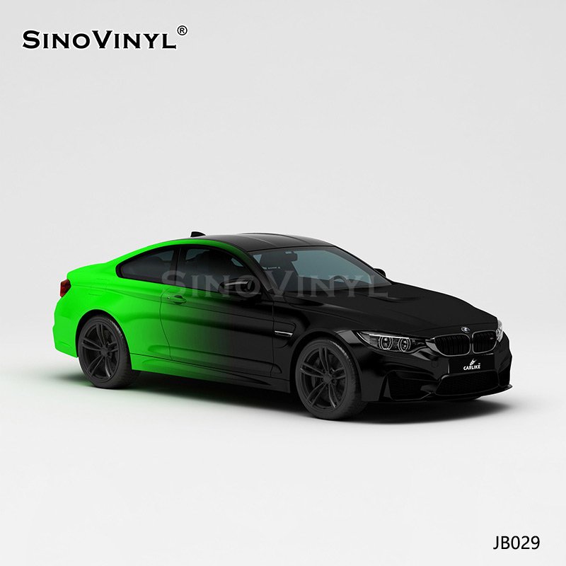 JB029 Black And Green Gradient Vinyl Wrap Printing Customized Auto Sticker