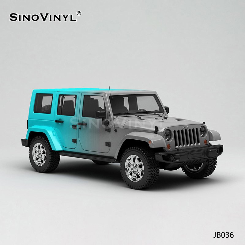 JB036 Jeep Gray-blue Inkjet Printing Customized Car Color Changing Vinyl Film