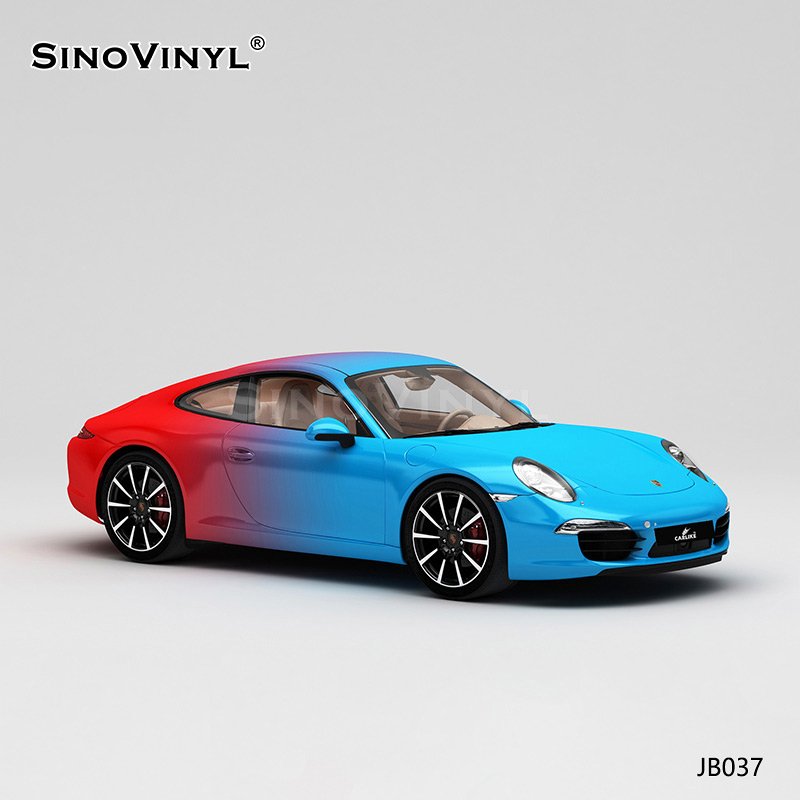JB037 Blue And Red Inkjet Custom Gradient Car Film Color Change Car Wraps Vinyl