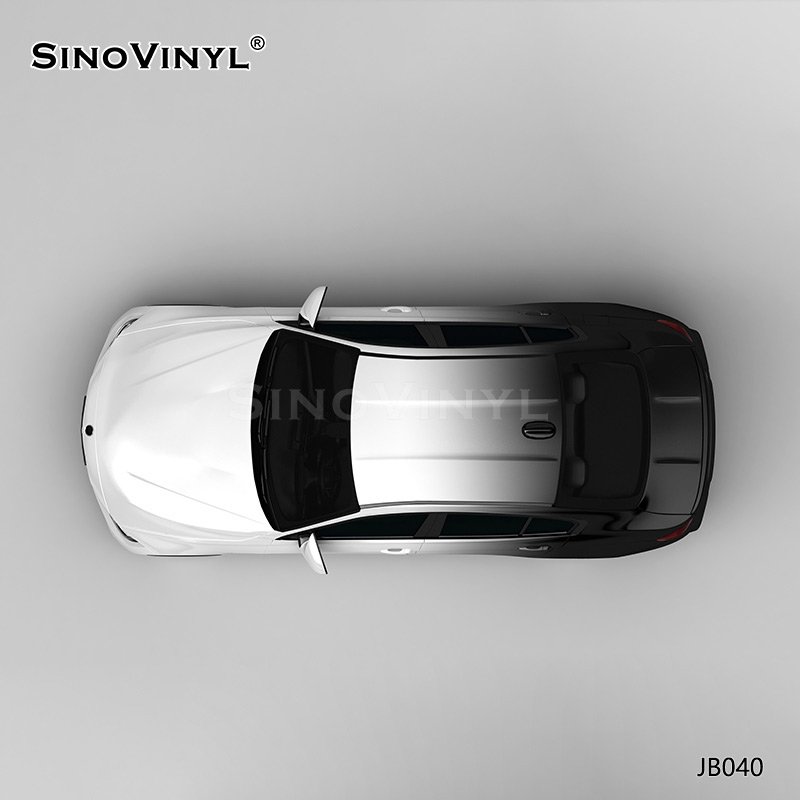 JB040 Front White And Back Black Auto Sticker Customized Vinyl For Solvent Printing