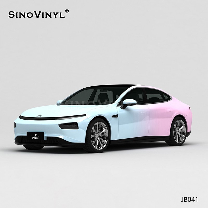JB041 Light Blue To Light Pink Changing Stickers Car Body Sticker Manufacturers