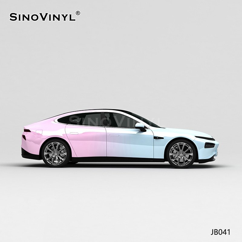 JB041 Light Blue To Light Pink Changing Stickers Car Body Sticker Manufacturers