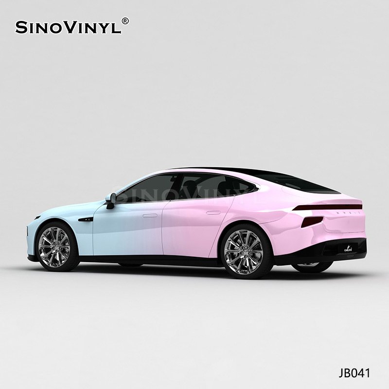JB041 Light Blue To Light Pink Changing Stickers Car Body Sticker Manufacturers