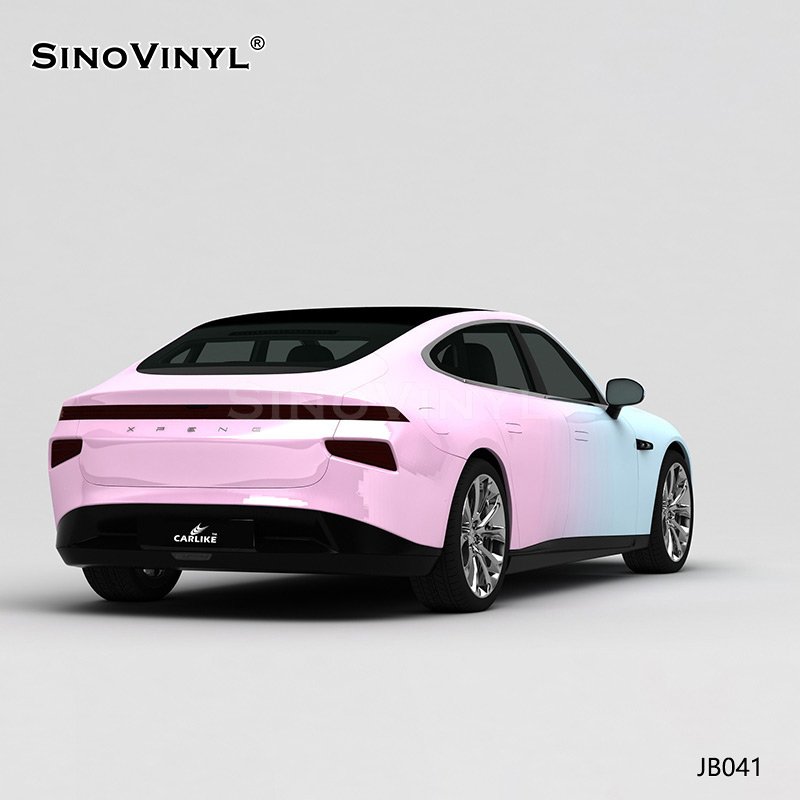 JB041 Light Blue To Light Pink Changing Stickers Car Body Sticker Manufacturers