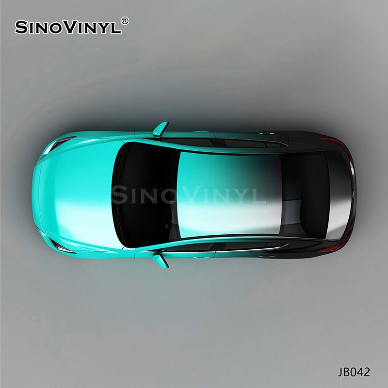 JB042 Blue And Black Gradient Self-adhesive PVC Film Can Be Customized Glossy Vinyl