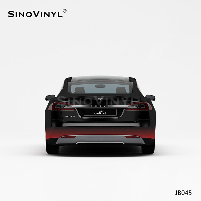 JB045 Black On Top And Red On The Bottom Customized Wholesale Vinyl Wrap 