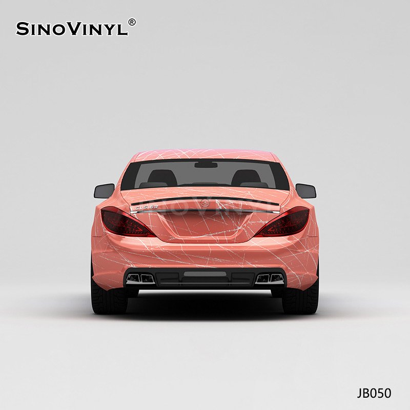 JB050 Purple Pink Line Gradient Wholesale Vinyl Wrap Chrome Stickers For Cars